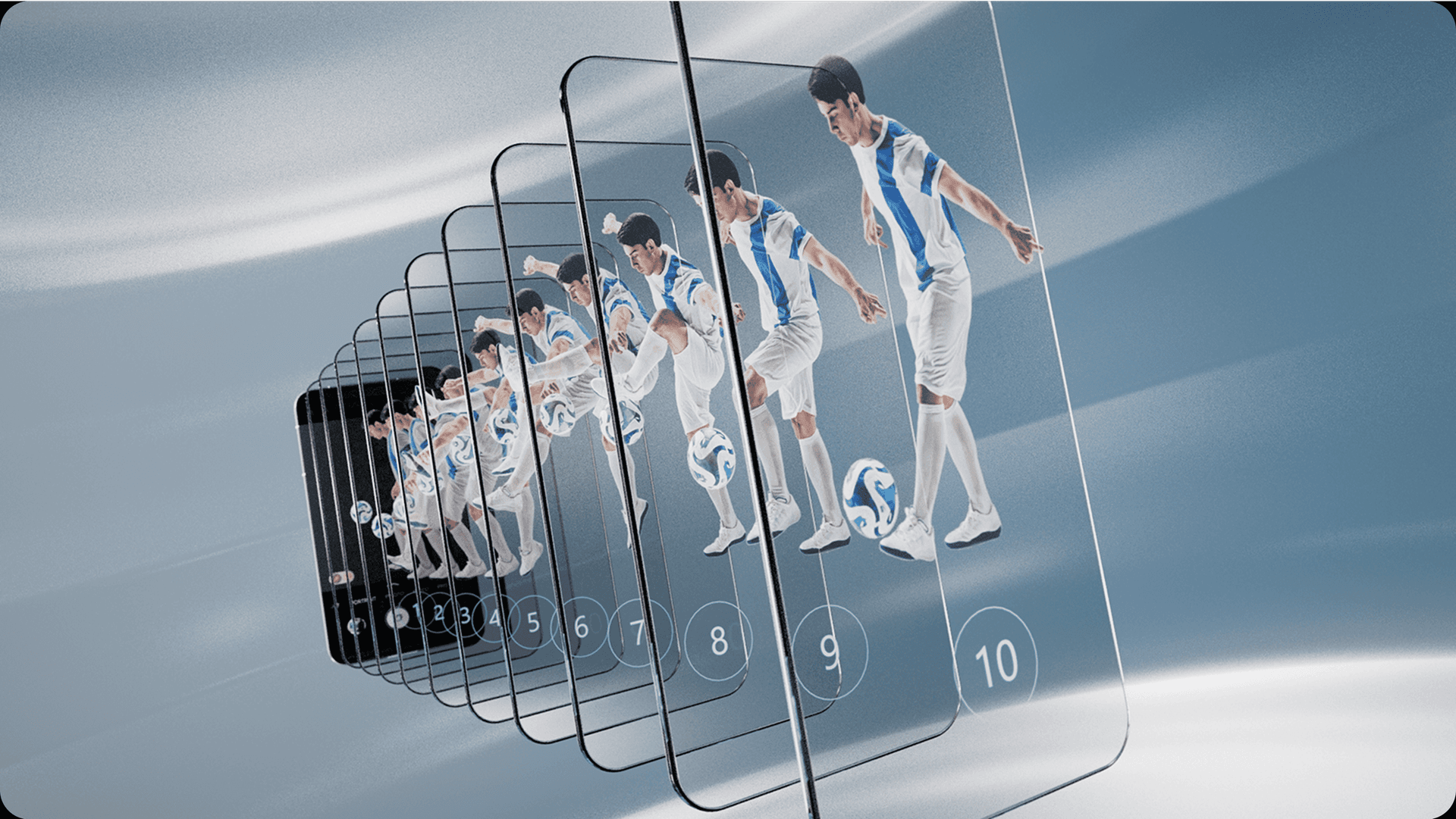 Мужчина играет в футбол.